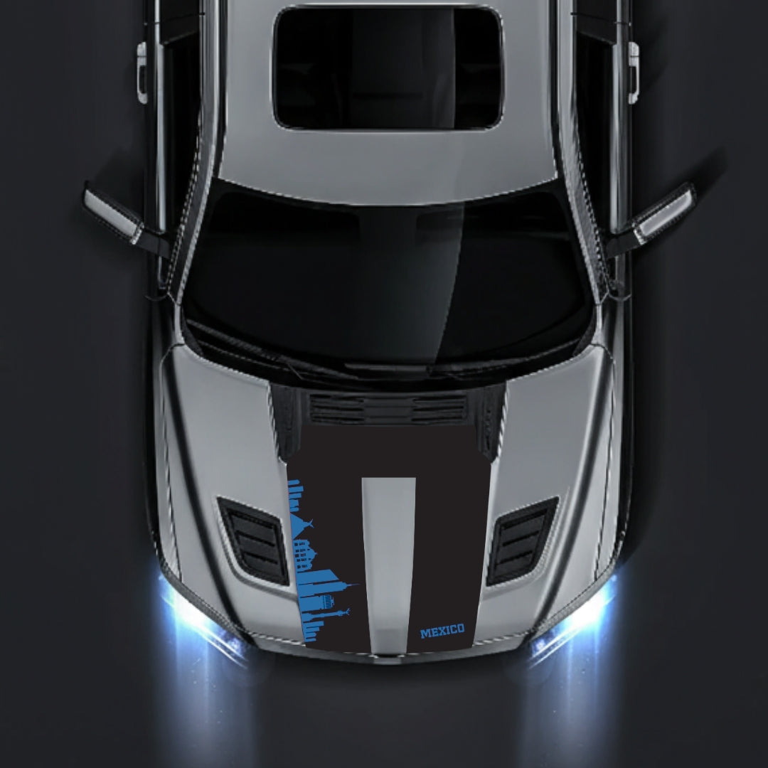 Hood Panel Decal/Sticker - Mexico Skyline Graphic Kit - For Dodge RAM 1500 2019-2025 - Premium Vinyl