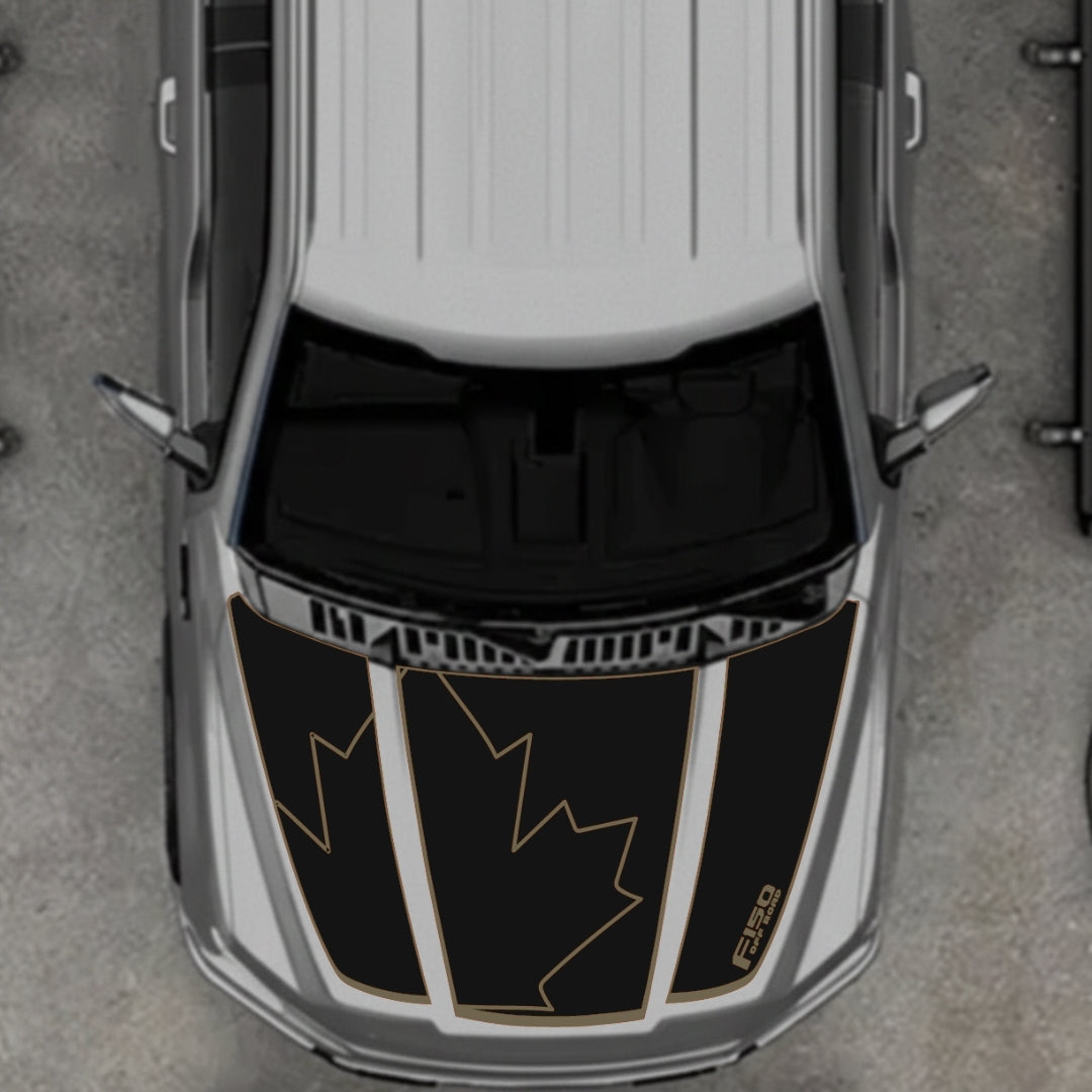 Hood Panel Decal/Sticker - Canada Style 27 Graphic Kit - For Ford F-150 2020-2026 - Premium Vinyl