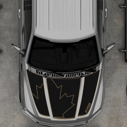 Hood Panel Decal/Sticker - Canada Style 27 Graphic Kit - For Ford F-150 2020-2026 - Premium Vinyl