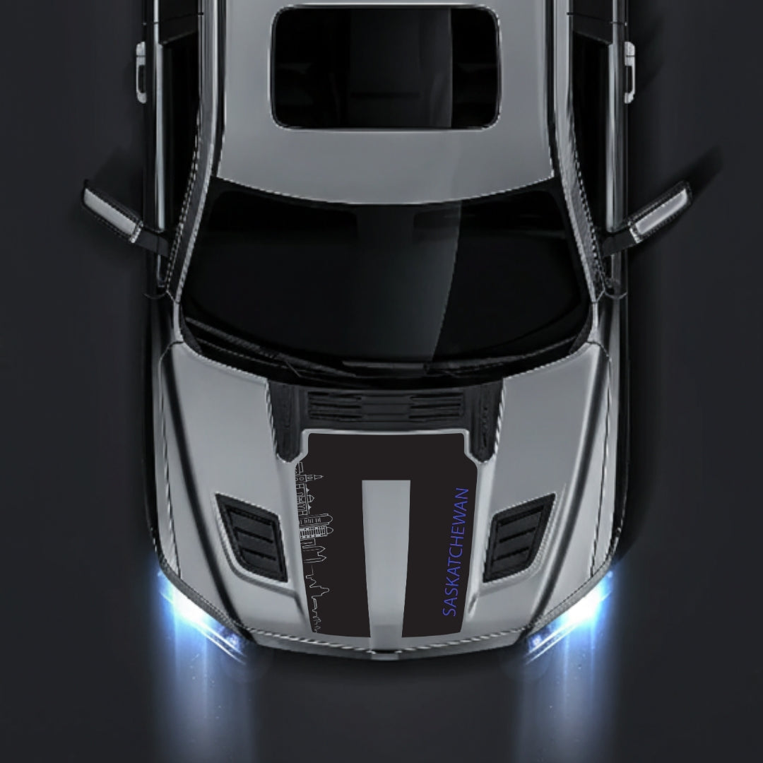 Hood Panel Decal/Sticker - Saskatchewan Skyline - Cut Graphic Kit - For Dodge RAM 1500 2019-2025 - Premium Vinyl