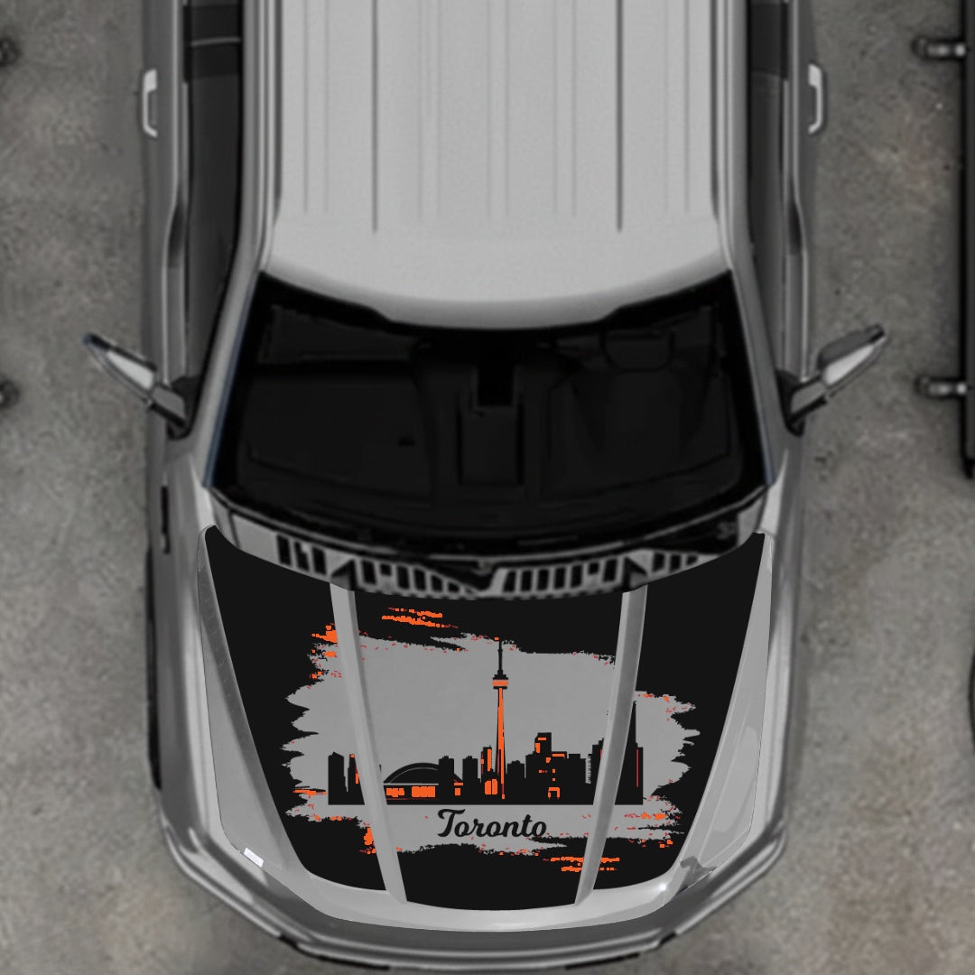 Hood Panel Decal/Sticker - Toronto - Cut Graphic Kit - For Ford F-150 2020-2026 - Premium Vinyl
