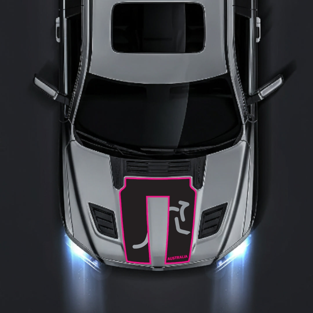 Hood Panel Decal/Sticker - Australia - Cut - Border Graphic Kit - For Dodge RAM 1500 2019-2025 - Premium Vinyl