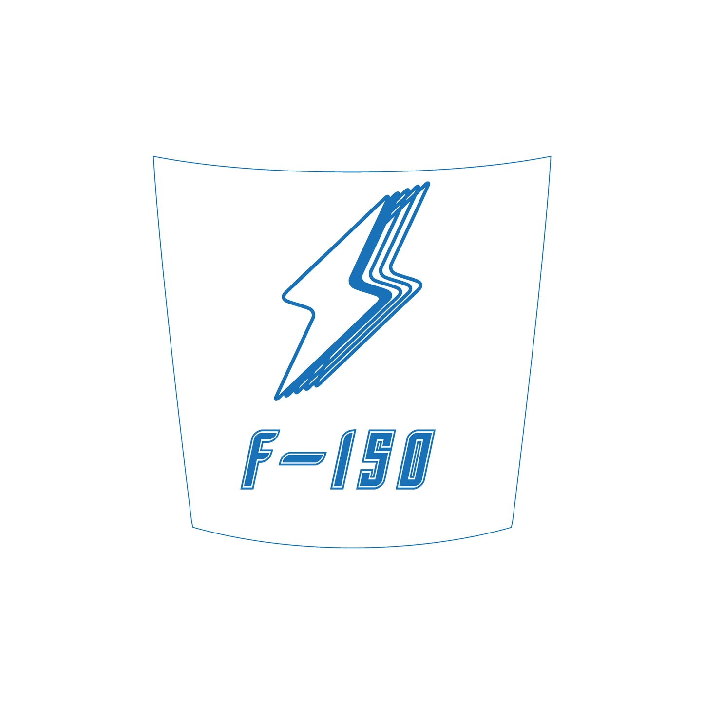 Hood Panel Decal/Sticker - Cut Bordered Electric F150 Graphic Decal Graphic Kit - For FORD F-150 2015-2020 - Premium Vinyl