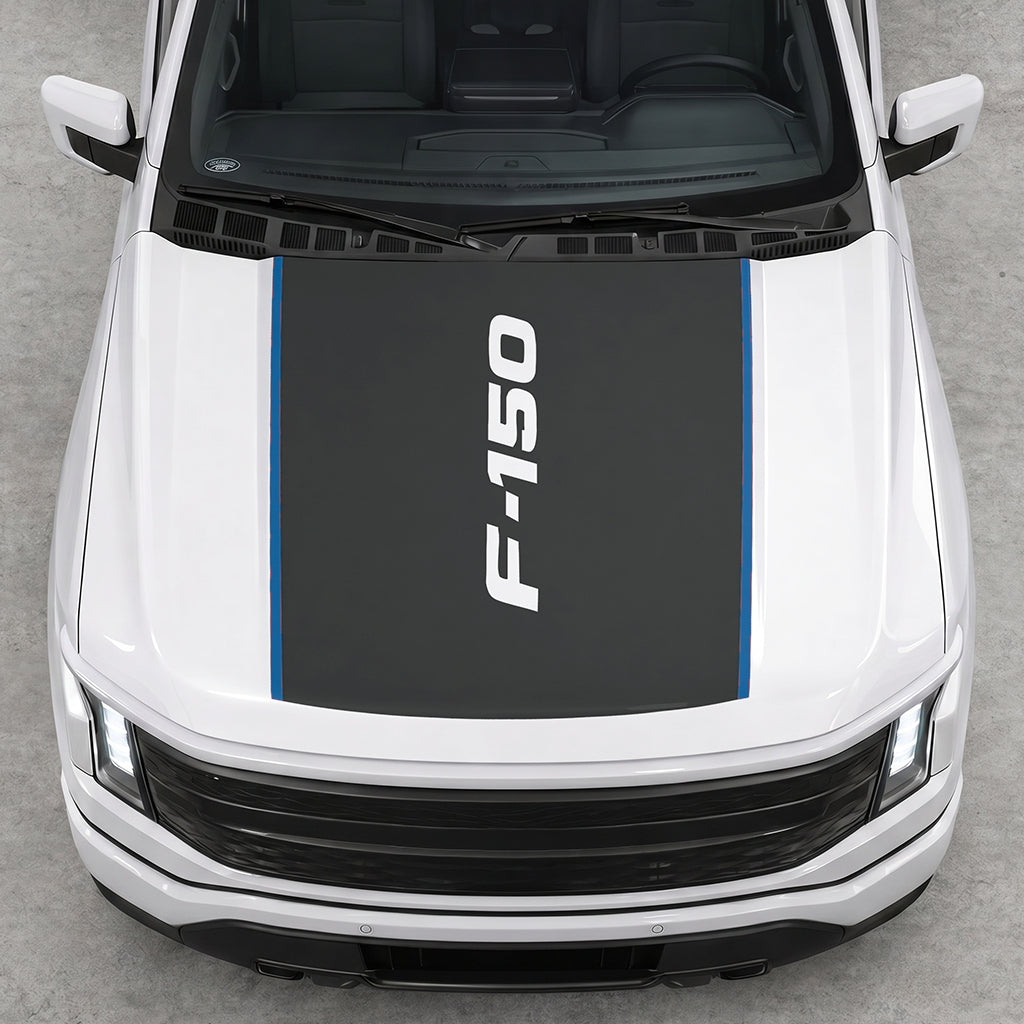 Hood Panel Decal/Sticker - Italic Style F150 Graphic Decal Graphic Kit - For Ford F-150 2015-2020 - Premium Vinyl