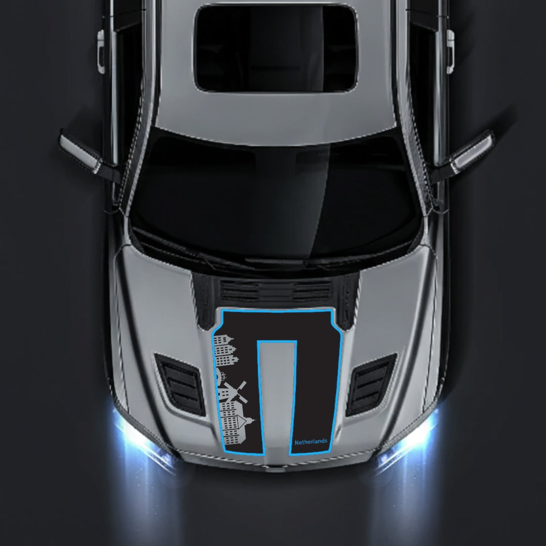 Hood Panel Decal/Sticker - Netherlands Skyline - Cut - Border Graphic Kit - For Dodge RAM 1500 2019-2025 - Premium Vinyl