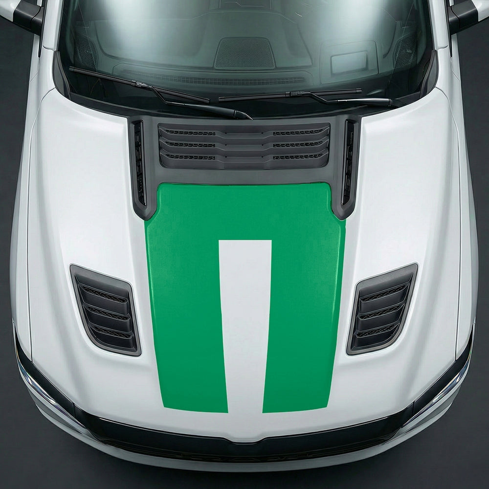 Hood Panel Decal/Sticker - Solid RAM 1500 U-Shape Graphic Kit - For Dodge Ram 2019-2025 - Premium Vinyl