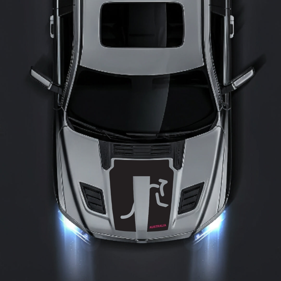 Performance Hood Panel Decal/Sticker - Australia - Cut Graphic Kit - For Dodge RAM 1500 2019-2025 - Premium Vinyl