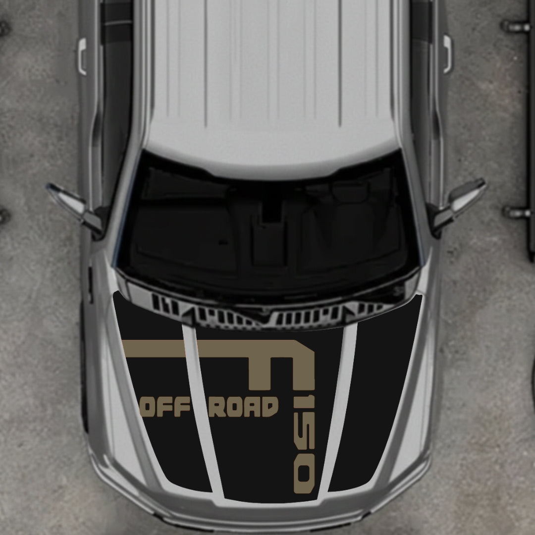 Hood Panel Decal/Sticker - Style 7 Graphic Kit - For Ford F-150 2020-2026 - Premium Vinyl