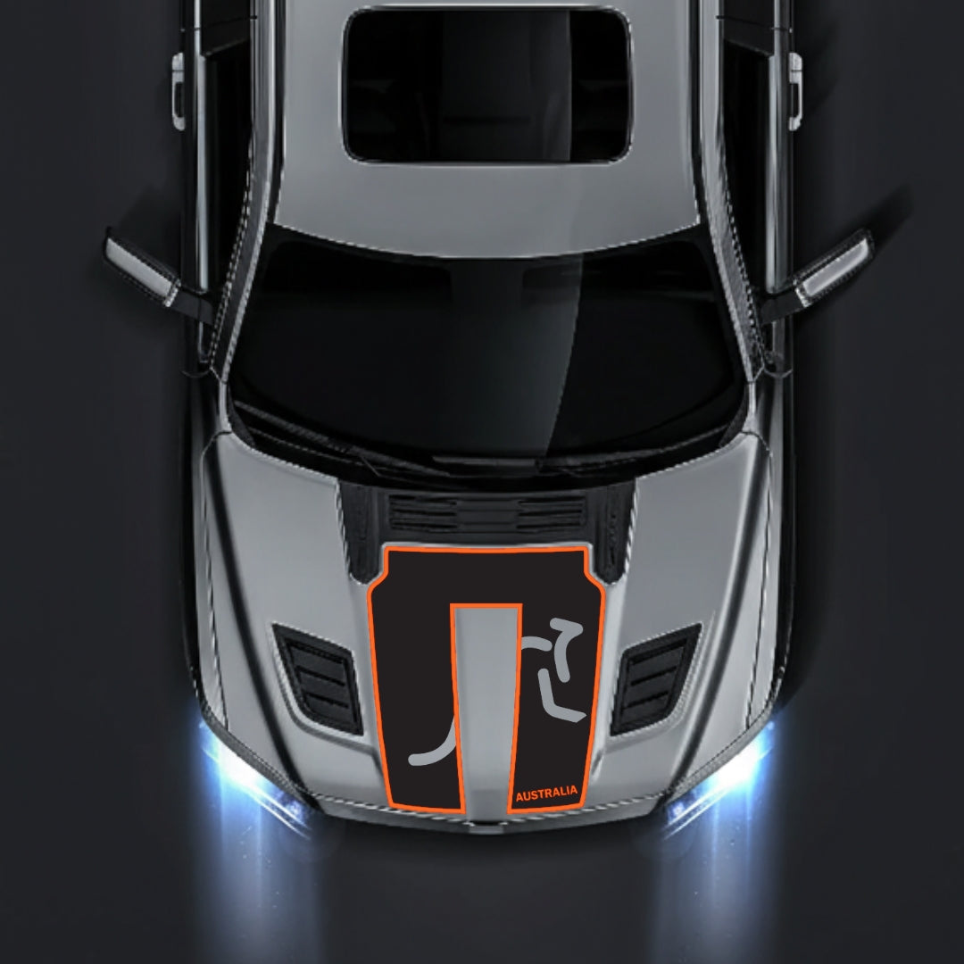 Hood Panel Decal/Sticker - Australia - Cut - Border Graphic Kit - For Dodge RAM 1500 2019-2025 - Premium Vinyl