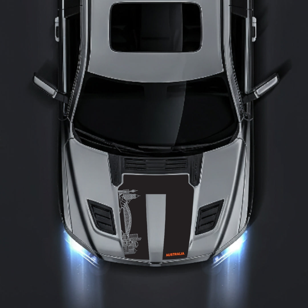 Hood Panel Decal/Sticker - Australia Skyline - Cut Graphic Kit - For Dodge RAM 1500 2019-2025 - Premium Vinyl