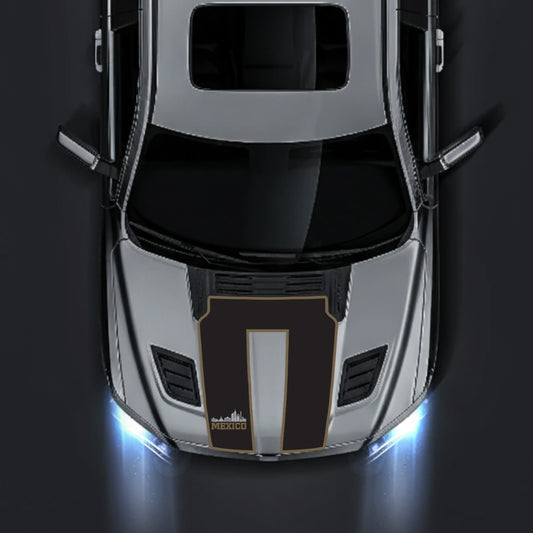 Performance Hood Panel Decal/Sticker - Mexico - Cut - Border Graphic Kit - For Dodge RAM 1500 2019-2025 - Premium Vinyl