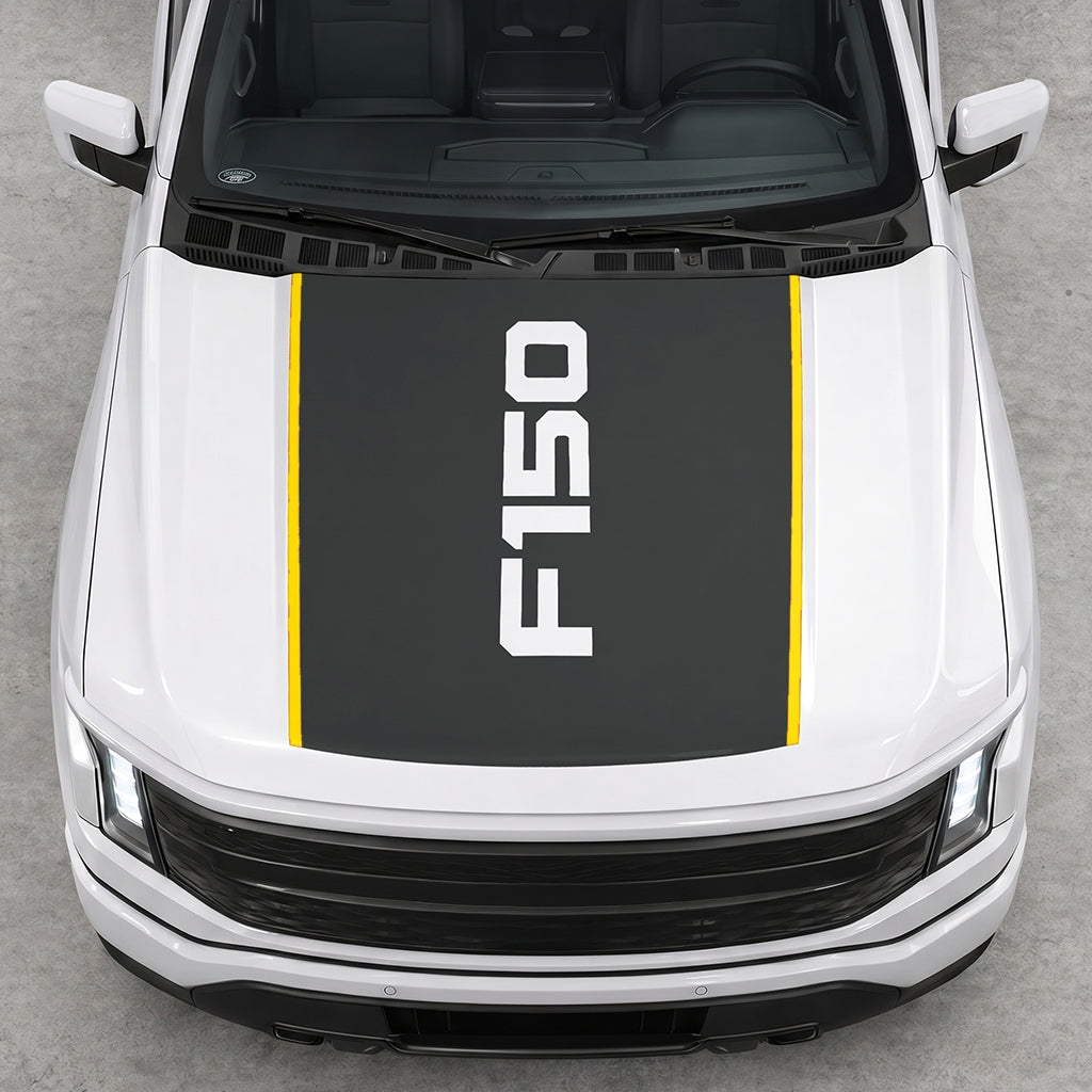 Hood Panel Decal/Sticker - Solid F150 Graphic Decal Graphic Kit - For Ford F-150 2015-2020 - Premium Vinyl