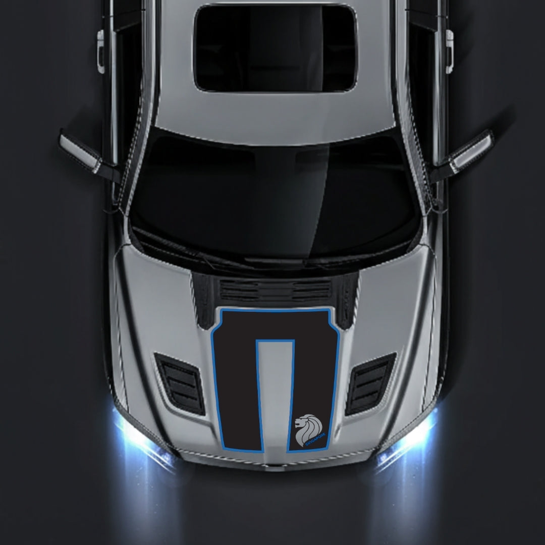 Performance Hood Panel Decal/Sticker - Singapore - Cut - Border Graphic Kit - For Dodge RAM 1500 2019-2025 - Premium Vinyl