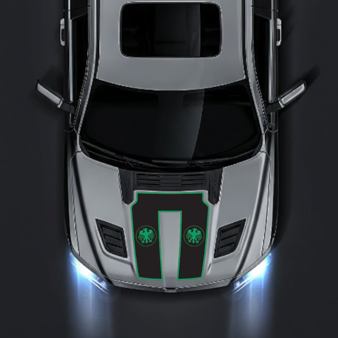 Hood Panel Decal/Sticker - Germany Visual Identity - Border Graphic Kit - For Dodge RAM 1500 2019-2025 - Premium Vinyl