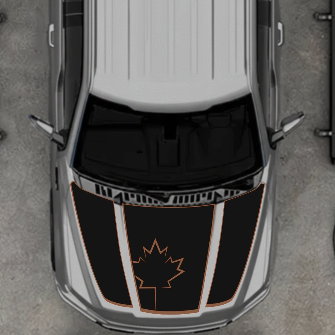 Hood Panel Decal/Sticker - Canada Style 13 Graphic Kit - For Ford F-150 2020-2026 - Premium Vinyl