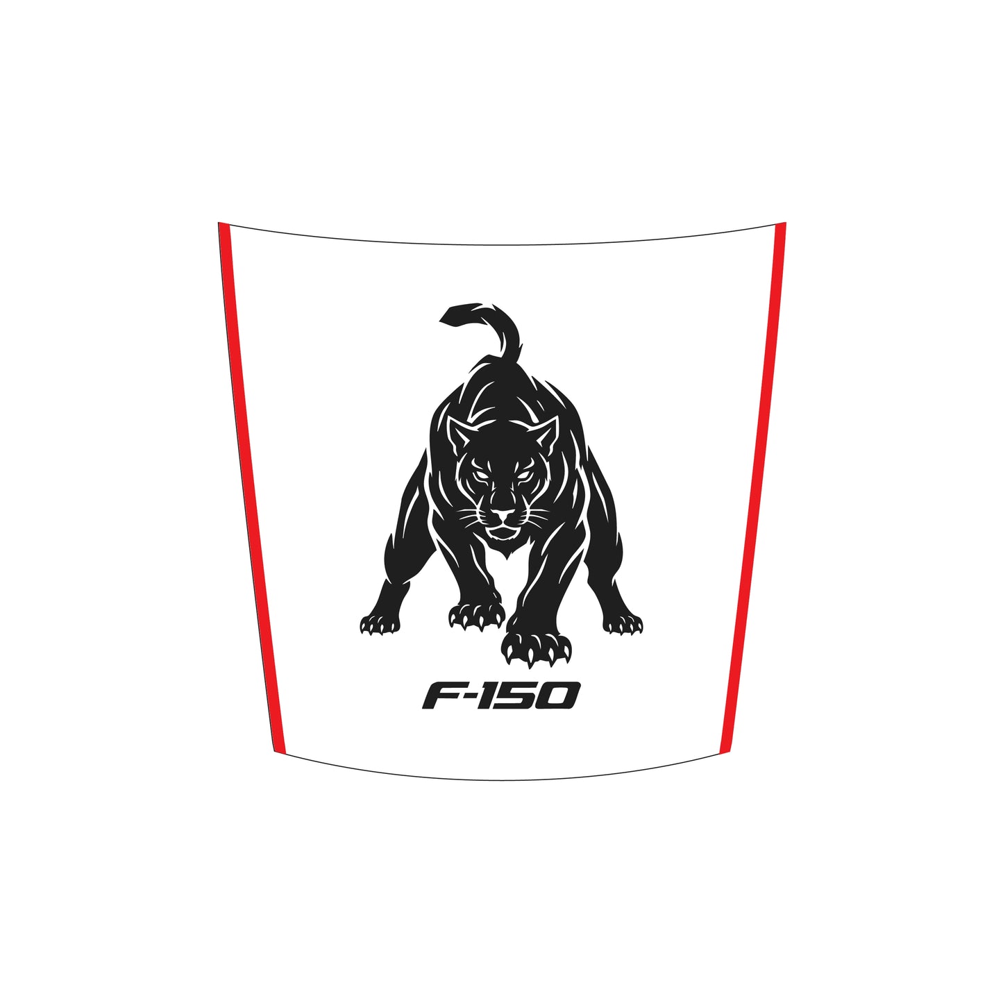 Hood Panel Decal/Sticker - Tiger Graphic Decal Graphic Kit - For Ford F-150 2015-2020 - Premium Vinyl
