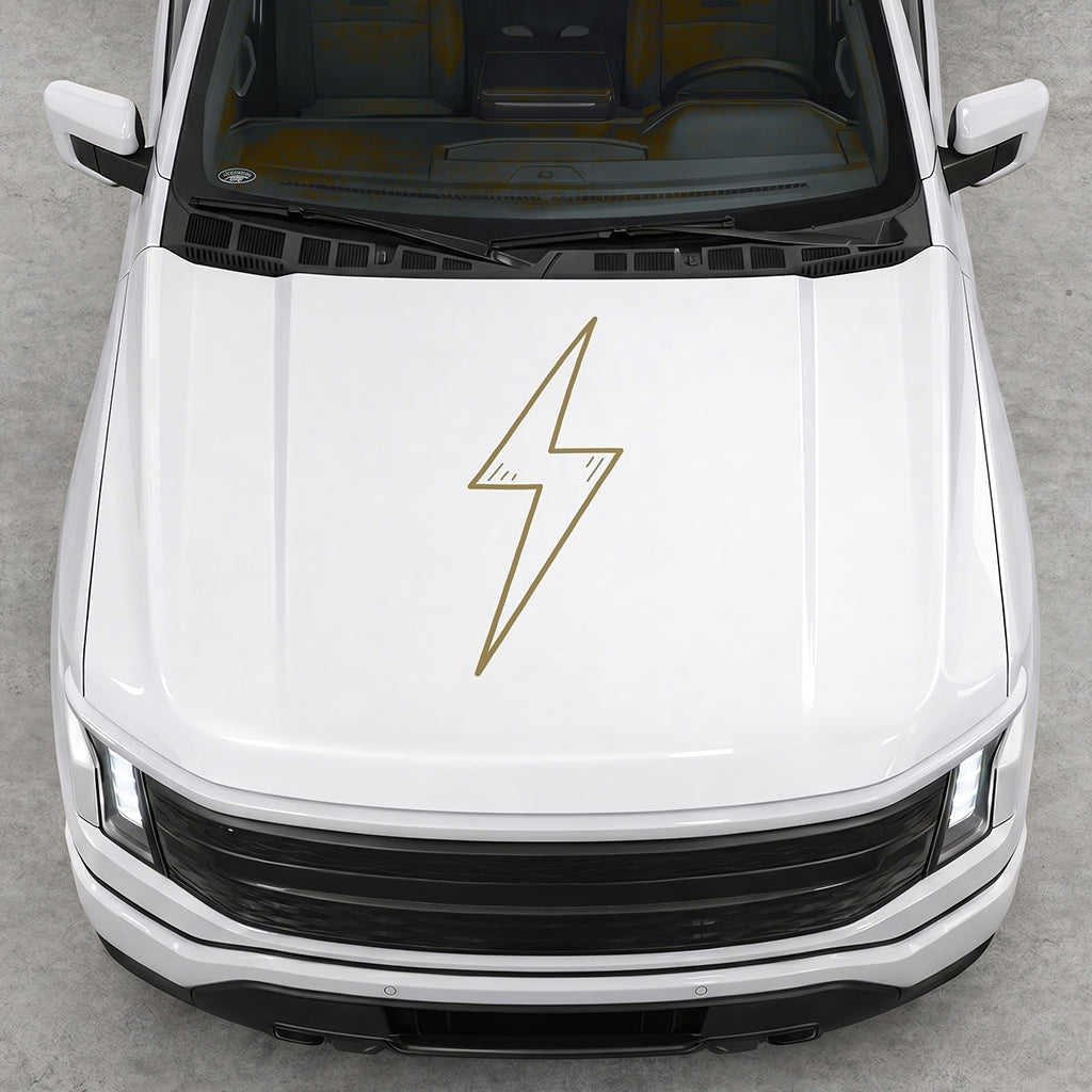 Hood Panel Decal/Sticker - Cut Electric Graphic Decal Graphic Kit - For FORD F-150 2015-2020 - Premium Vinyl