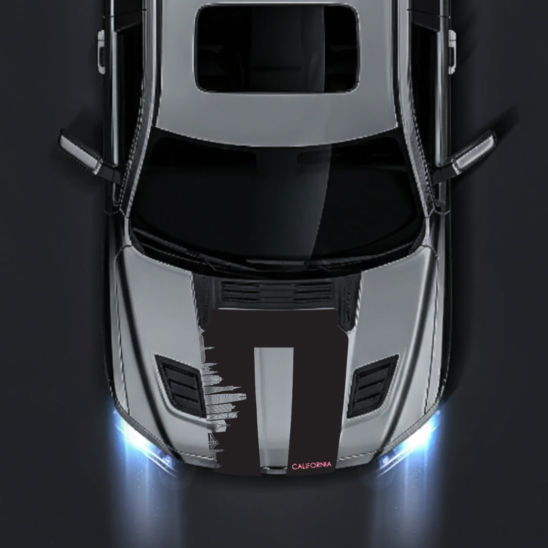 Hood Panel Decal/Sticker - California Skyline - Cut Graphic Kit - For Dodge RAM 1500 2019-2025 - Premium Vinyl
