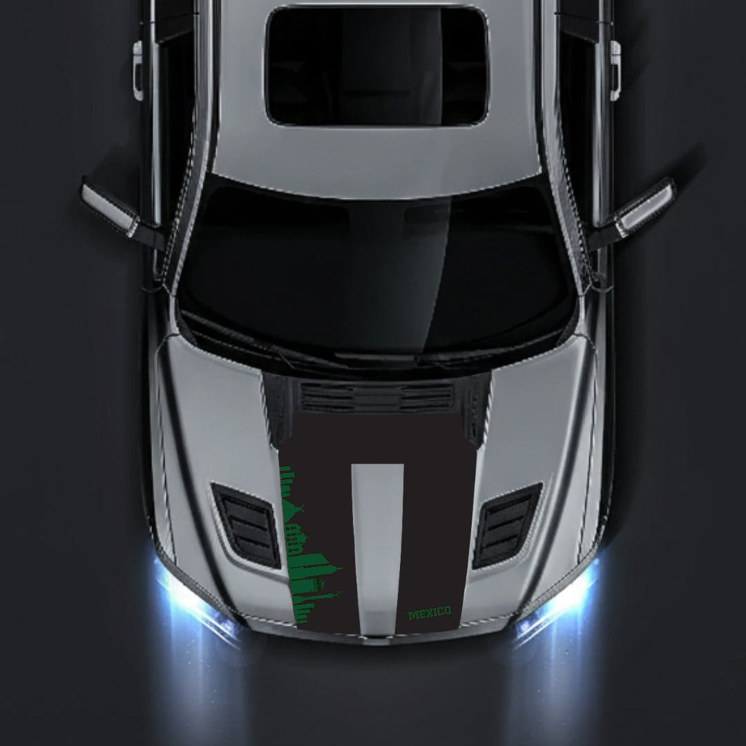 Hood Panel Decal/Sticker - Mexico Skyline Graphic Kit - For Dodge RAM 1500 2019-2025 - Premium Vinyl