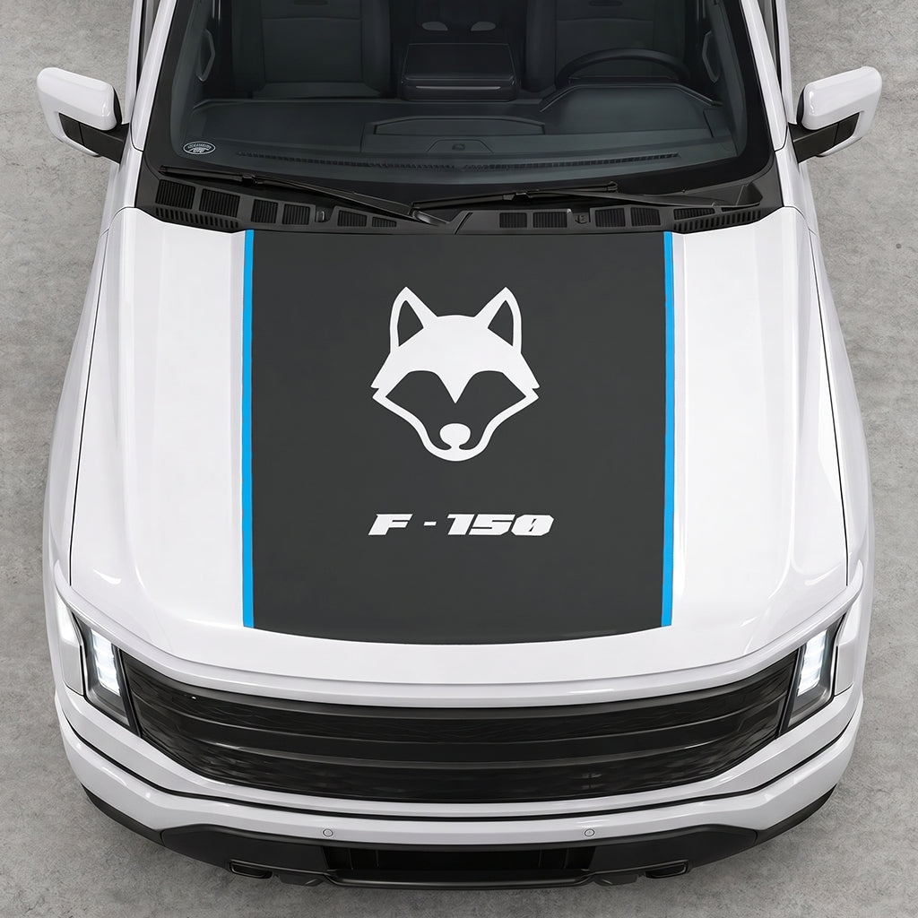 Hood Panel Decal/Sticker - Coyote Graphic Decal Graphic Kit - For Ford F-150 2015-2020 - Premium Vinyl