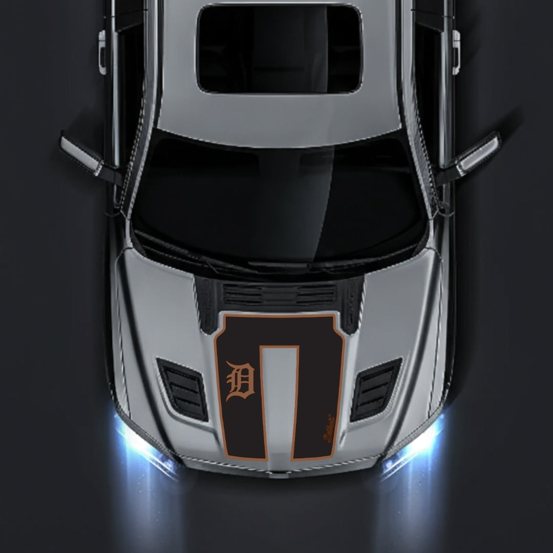 Performance Hood Panel Decal/Sticker - Detroit Street - Border Graphic Kit - For Dodge RAM 1500 2019-2025 - Premium Vinyl