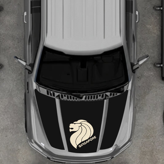 Hood Panel Decal/Sticker - Singapore Graphic Kit - For Ford F-150 2020-2026 - Premium Vinyl