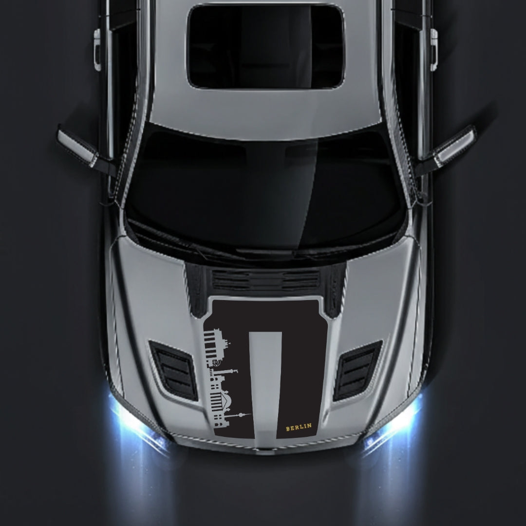 Hood Panel Decal/Sticker - Berlin Skyline - Cut Graphic Kit - For Dodge RAM 1500 2019-2025 - Premium Vinyl