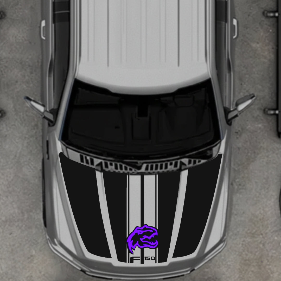Hood Panel Decal/Sticker - Rex - Cut Graphic Kit - For Ford F-150 2020-2026 - Premium Vinyl