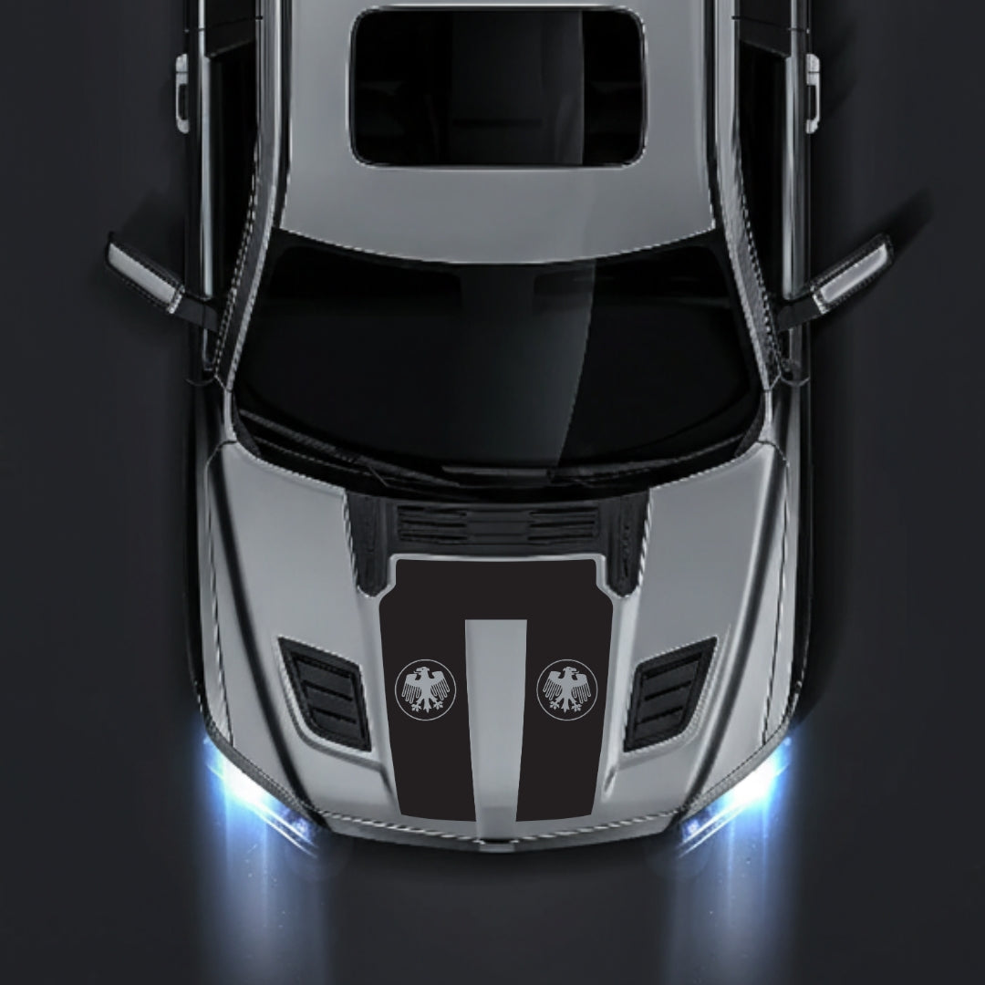 Performance Hood Panel Decal/Sticker - Germany Visual Identity - Cut Graphic Kit - For Dodge RAM 1500 2019-2025 - Premium Vinyl