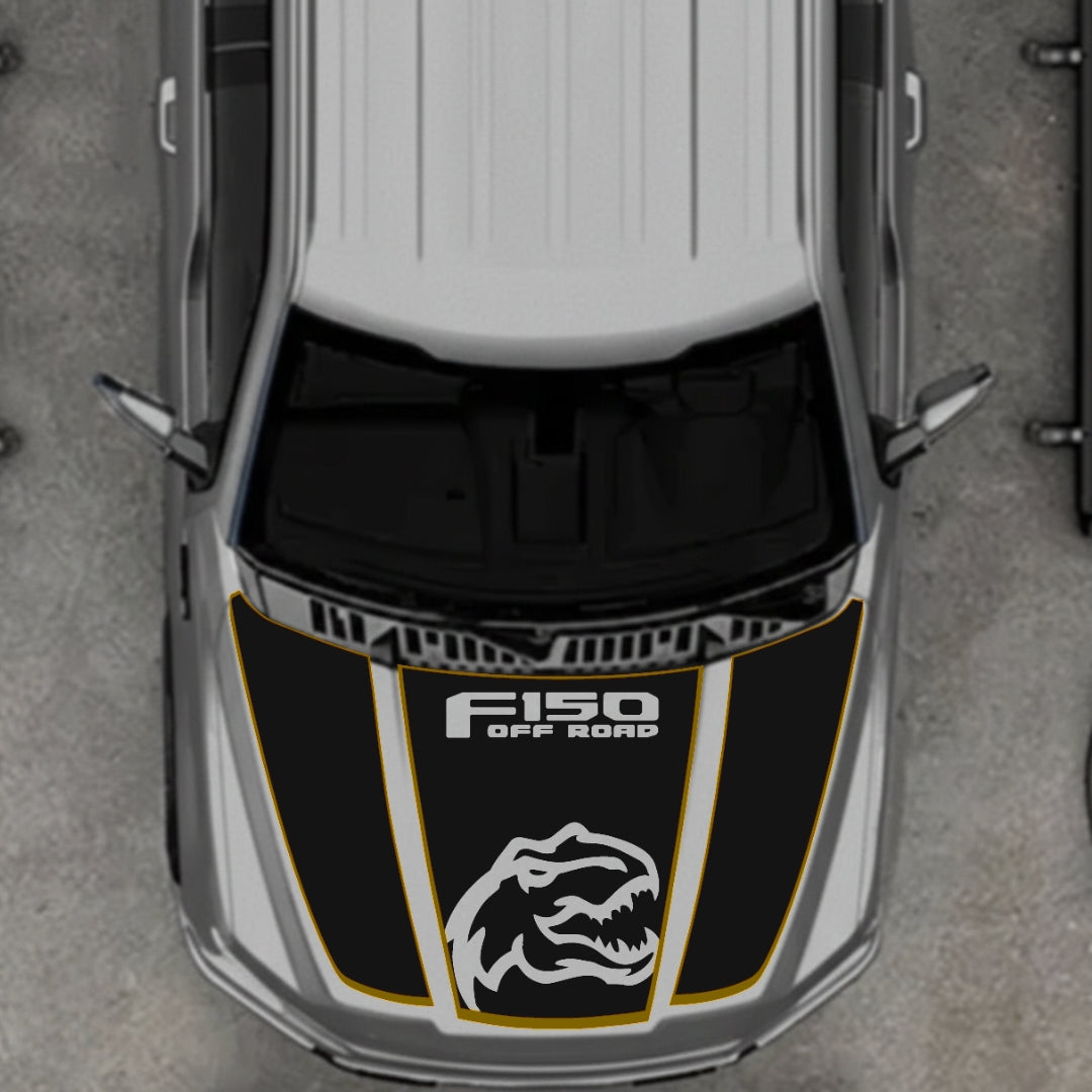 Hood Panel Decal/Sticker - Rex Style 6 Graphic Kit - For Ford F-150 2020-2026 - Premium Vinyl