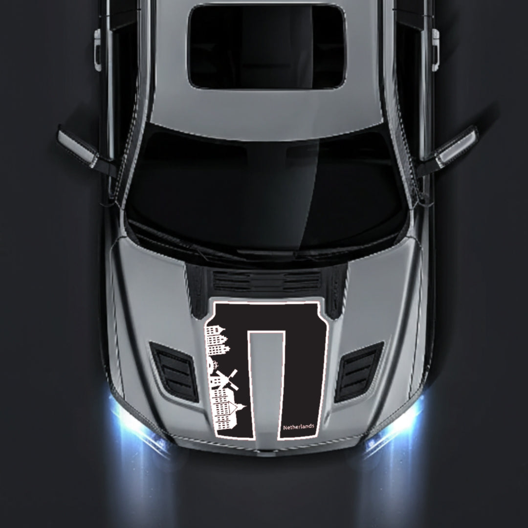 Hood Panel Decal/Sticker - Netherlands Skyline - Border Graphic Kit - For Dodge RAM 1500 2019-2025 - Premium Vinyl