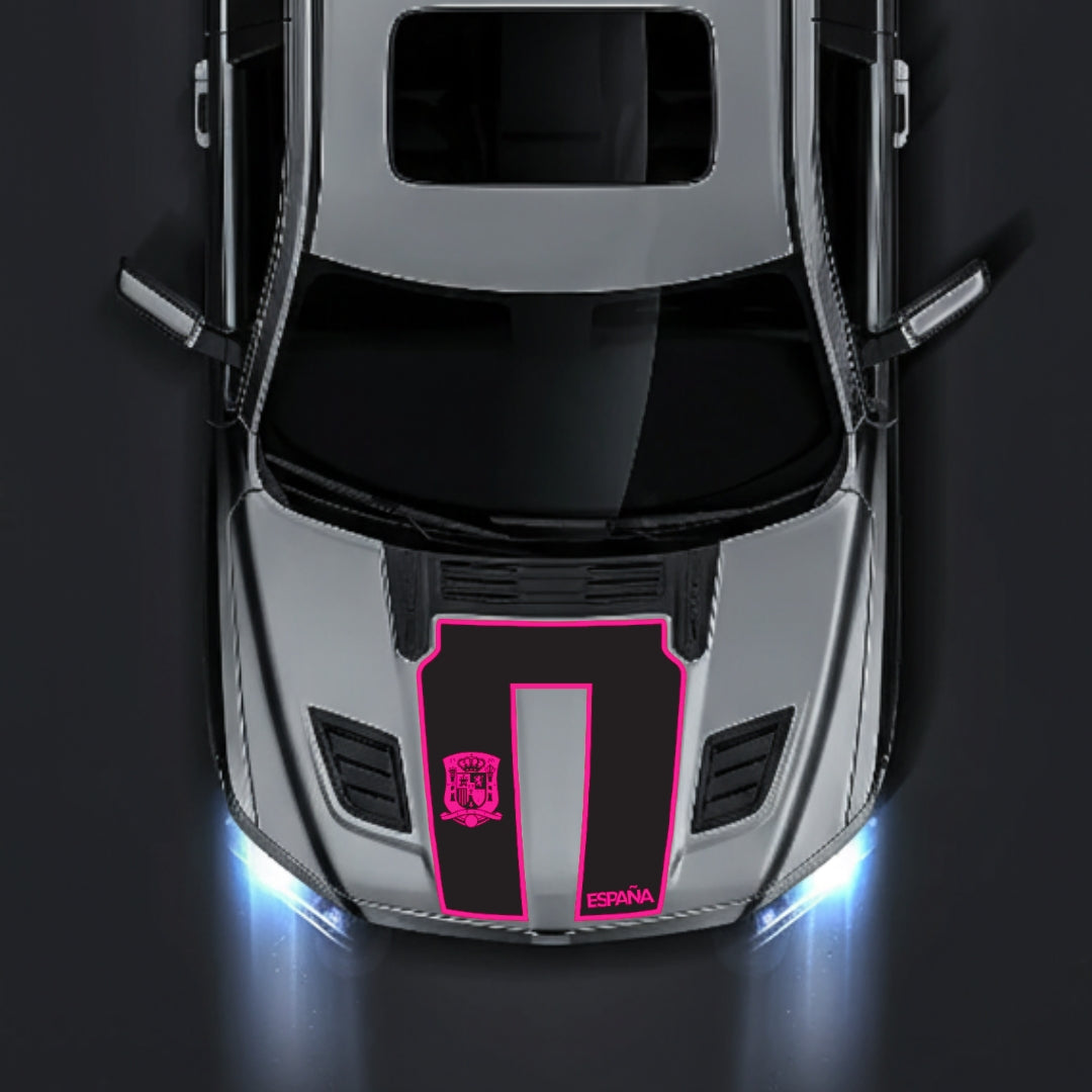 Hood Panel Decal/Sticker - Spain - Border Graphic Kit - For Dodge RAM 1500 2019-2025 - Premium Vinyl