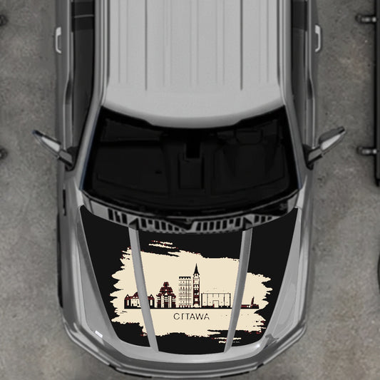Hood Panel Decal/Sticker - Ottawa Graphic Kit - For Ford F-150 2020-2026 - Premium Vinyl