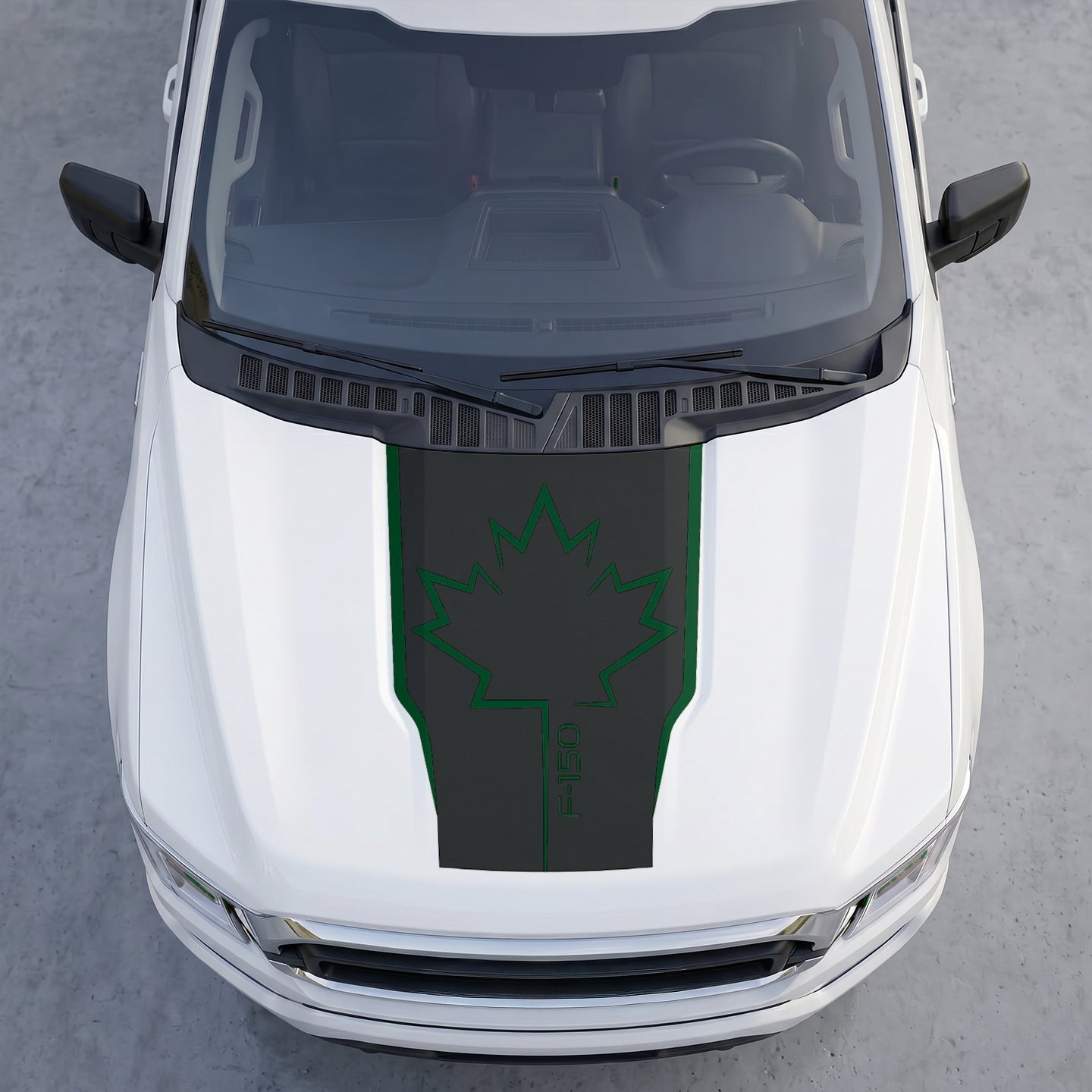 Hood Panel Decal/Sticker - Canadian Maple Leaf Hood Decal – Bold  Line Patriot Graphic Vinyl Sticker Graphic Kit - For Ford F-150 F150 2015-2020 - Premium Vinyl