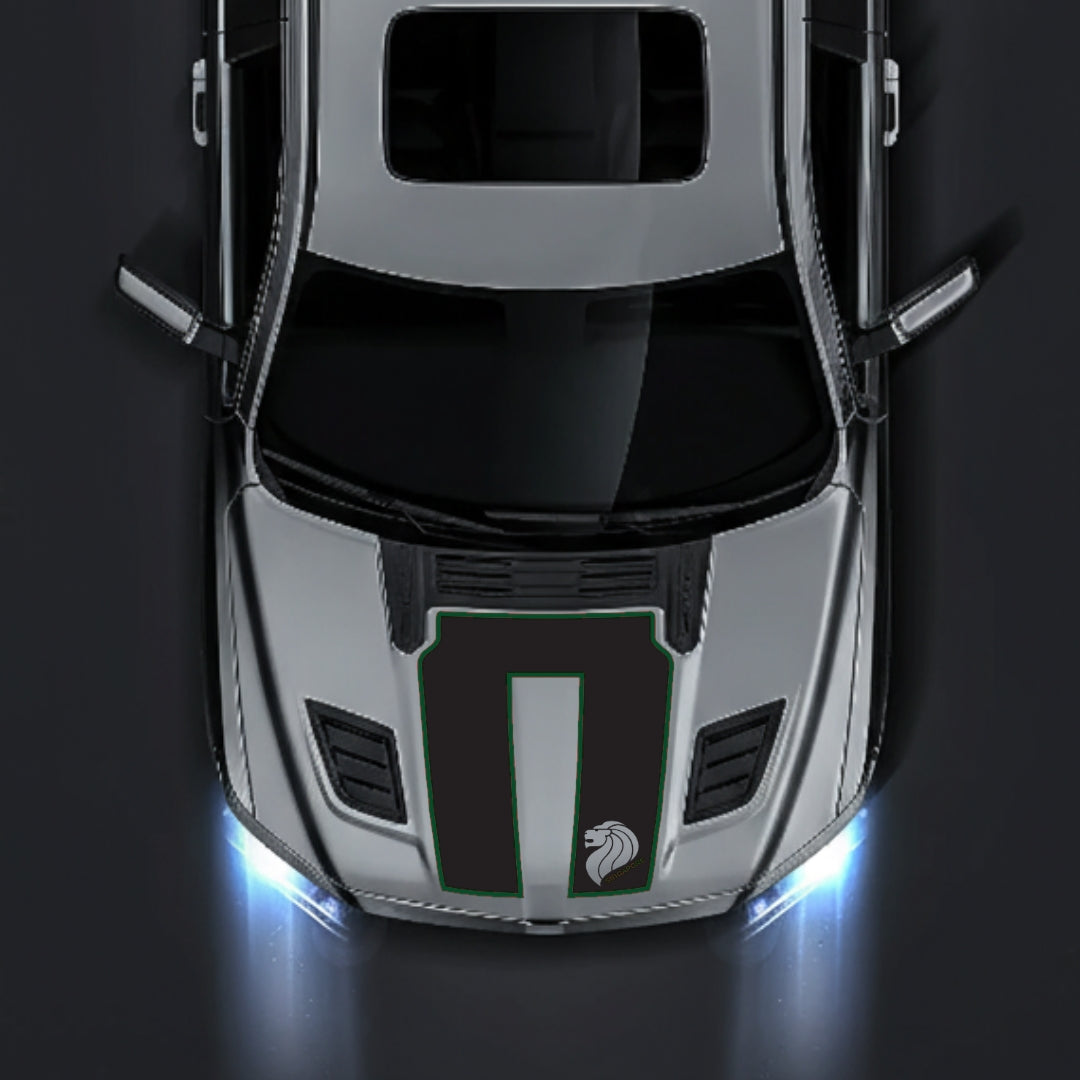 Hood Panel Decal/Sticker - Singapore - Cut - Border Graphic Kit - For Dodge RAM 1500 2019-2025 - Premium Vinyl