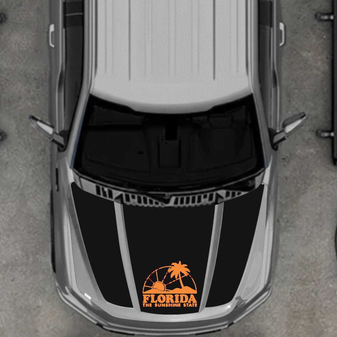 Hood Panel Decal/Sticker - Florida Graphic Kit - For Ford F-150 2020-2026 - Premium Vinyl
