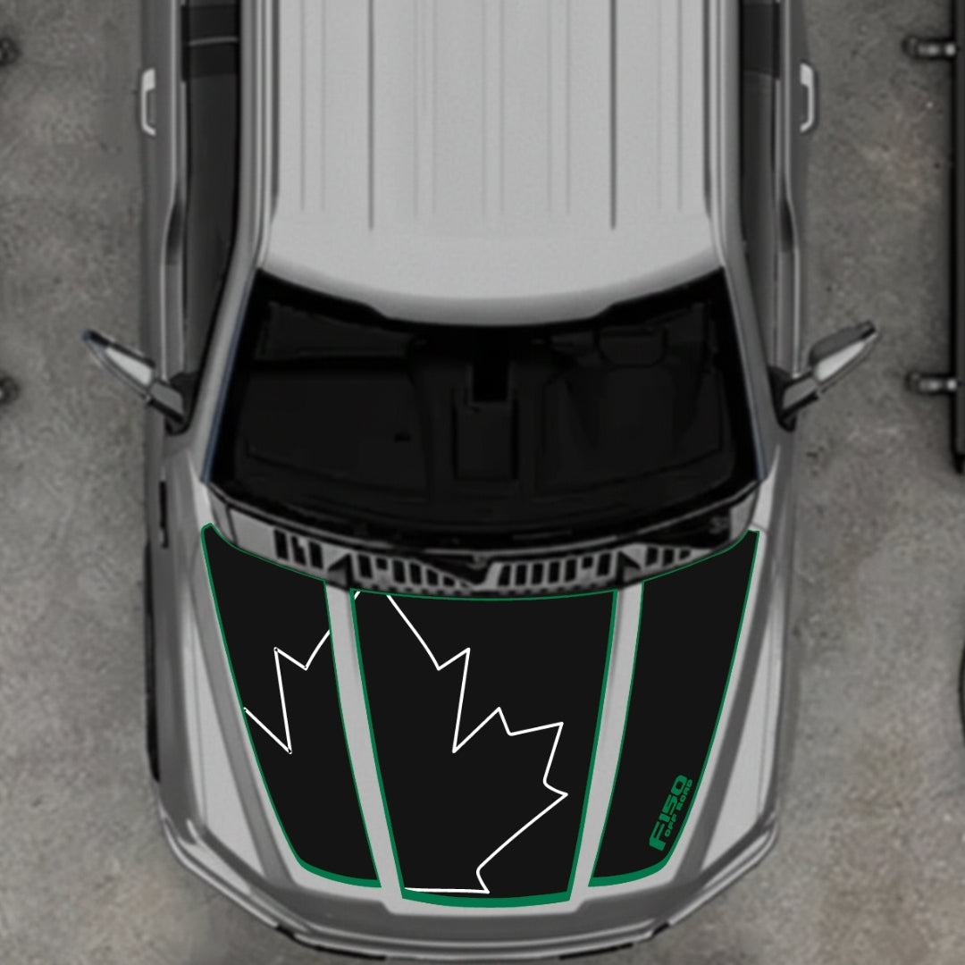 Hood Panel Decal/Sticker - Canada Style 23 Graphic Kit - For Ford F-150 2020-2026 - Premium Vinyl