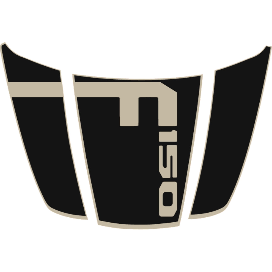 Hood Panel Decal/Sticker - Style 3 - Border Graphic Kit - For Ford F-150 2020-2026 - Premium Vinyl