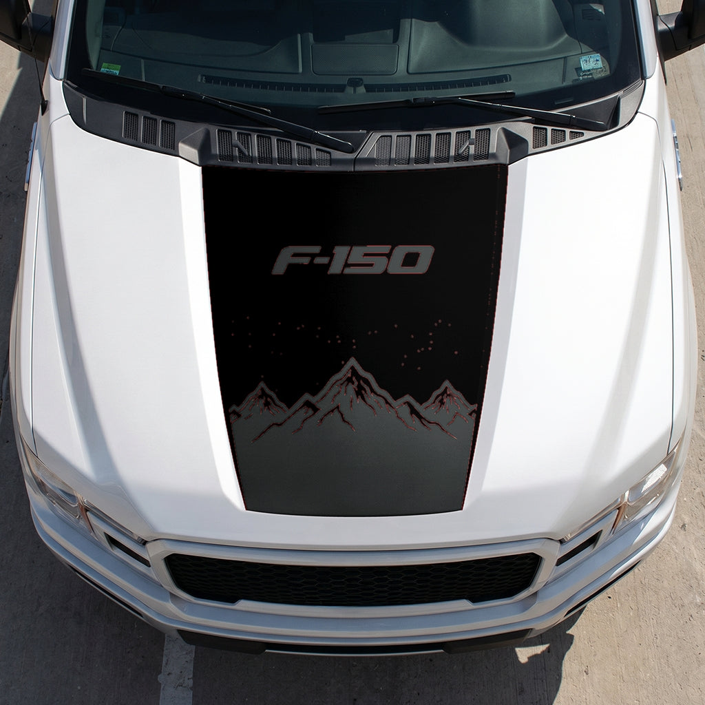 Hood Panel Decal/Sticker - Deep Mountain Graphic Decal Graphic Kit - For Ford F-150 2015-2020 - Premium Vinyl