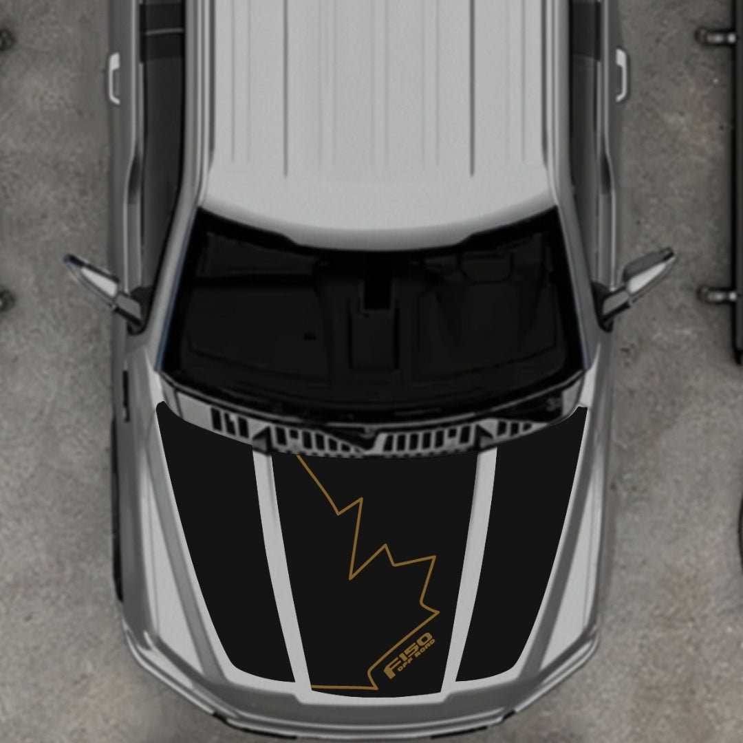 Hood Panel Decal/Sticker - Canada Style 20 Graphic Kit - For Ford F-150 2020-2026 - Premium Vinyl