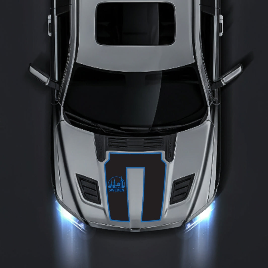 Performance Hood Panel Decal/Sticker - Sweden - Border Graphic Kit - For Dodge RAM 1500 2019-2025 - Premium Vinyl