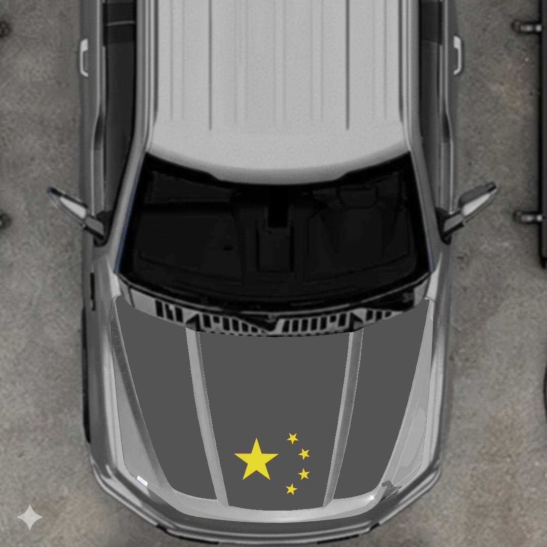 Hood Panel Decal/Sticker - China Flag Graphic Kit - For Ford F-150 2020-2026 - Premium Vinyl