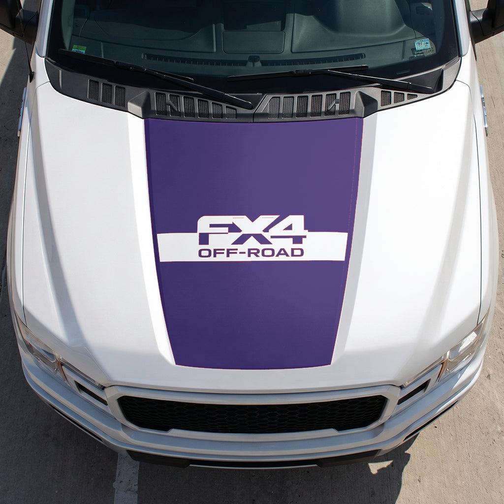 Hood Panel Decal/Sticker - Solid FX4 Graphic Decal Graphic Kit - For Ford F-150 2015-2020 - Premium Vinyl