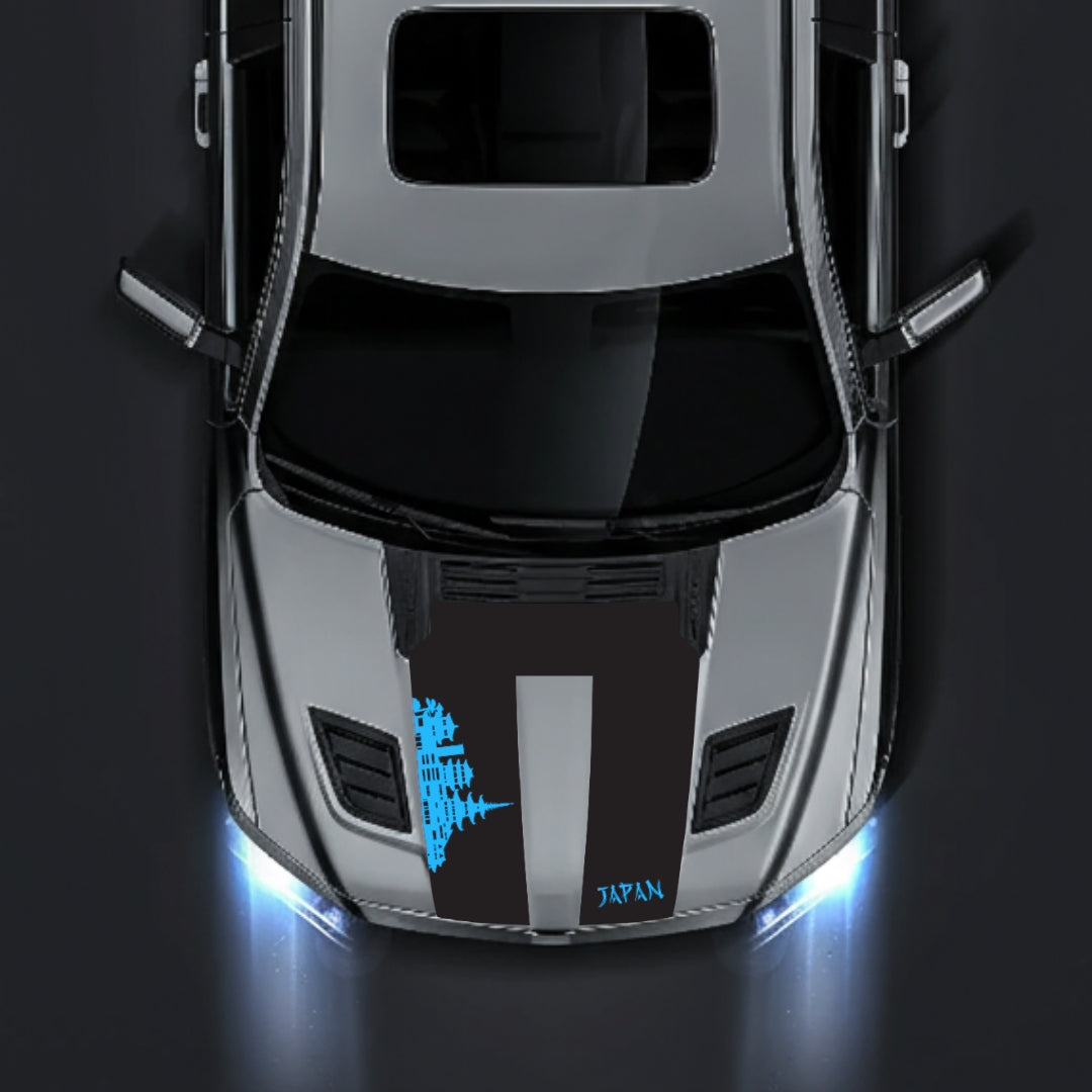 Hood Panel Decal/Sticker - Japan Skyline Graphic Kit - For Dodge RAM 1500 2019-2025 - Premium Vinyl