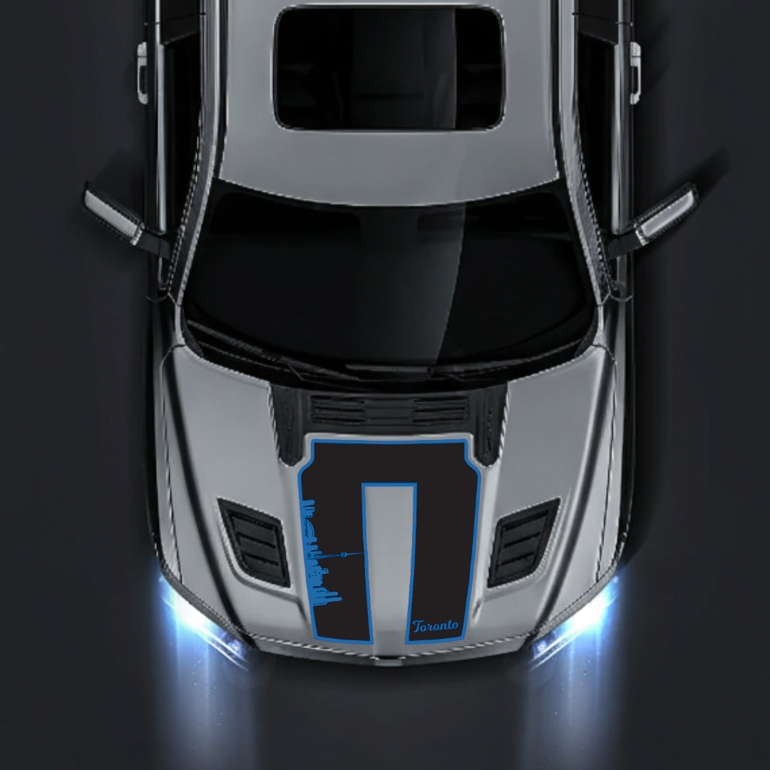Performance Hood Panel Decal/Sticker - Toronto Skyline - Border Graphic Kit - For Dodge RAM 1500 2019-2025 - Premium Vinyl