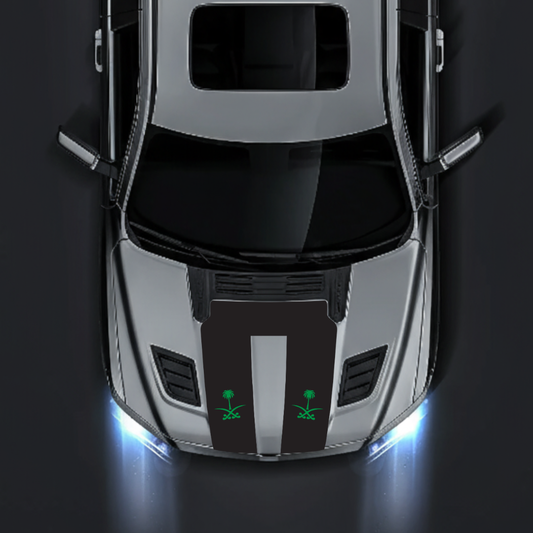 Performance Hood Panel Decal/Sticker - Saudi Arabia Graphic Kit - For Dodge RAM 1500 2019-2025 - Premium Vinyl