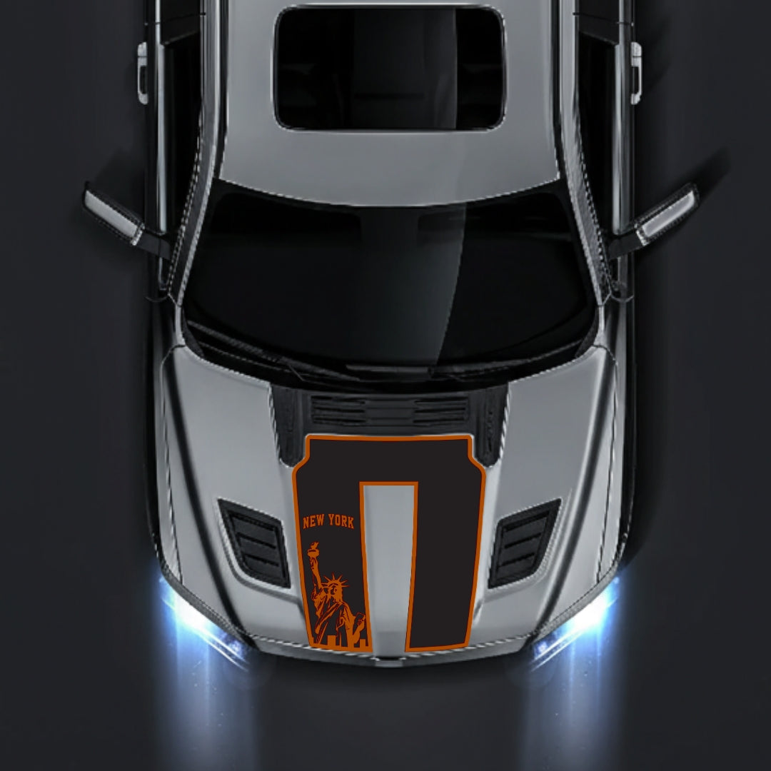 Performance Hood Panel Decal/Sticker - New York - Border Graphic Kit - For Dodge RAM 1500 2019-2025 - Premium Vinyl