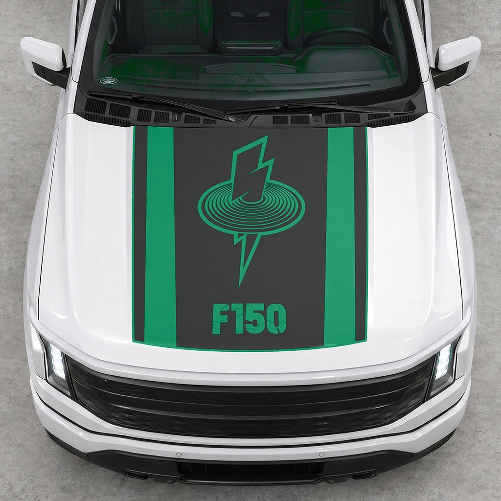 Hood Panel Decal/Sticker - Magnetic Field Graphic Decal Graphic Kit - For FORD F-150 2015-2020 - Premium Vinyl