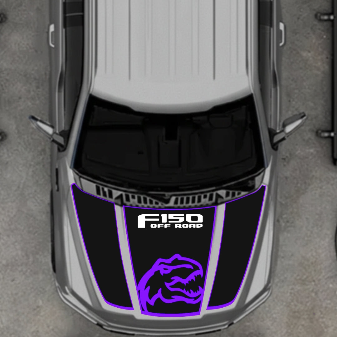 Hood Panel Decal/Sticker - Rex Style 5 Graphic Kit - For Ford F-150 2020-2026 - Premium Vinyl