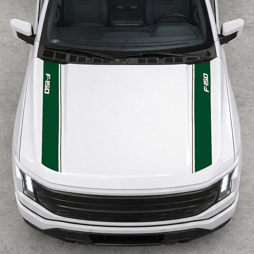Hood Panel Decal/Sticker - Double Side Solid F150 Graphic Decal Graphic Kit - For Ford F-150 2015-2020 - Premium Vinyl